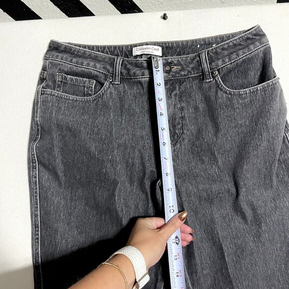 Coldwater Creek Natural Fit Black Washed Denim Flared Bootcut Jeans - Size 8 - Picture 6 of 8